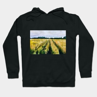 Fields of wheat in watercolours Hoodie